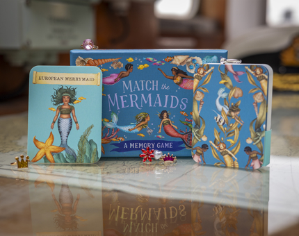 Mermaid merchandise in the Shop.